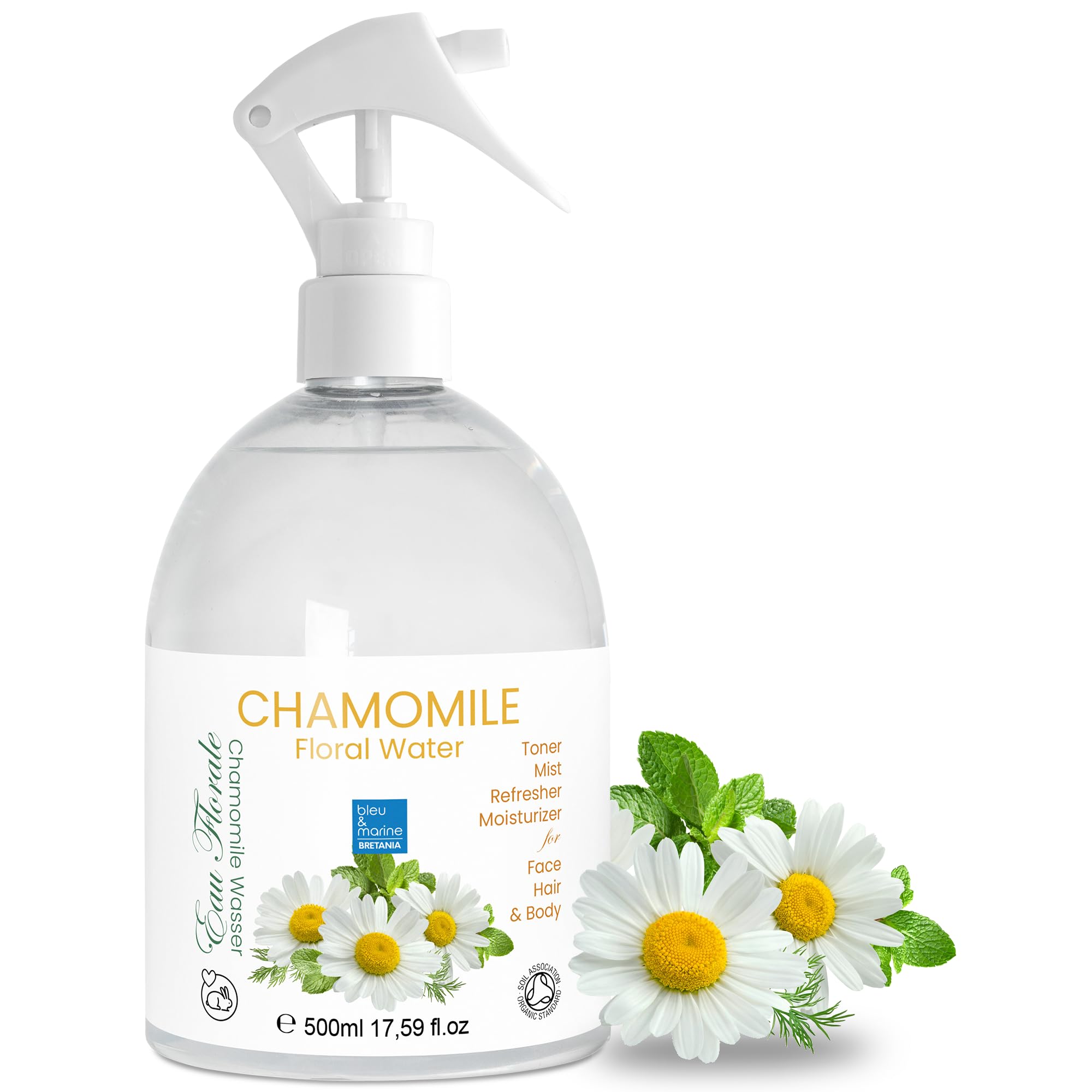 Hydrolat de Camomille Organique 100% Pure, Lotion Tonique pour Peau Sensible | Lotion Bébé | Lotion Après Rasage | Lotion Après
