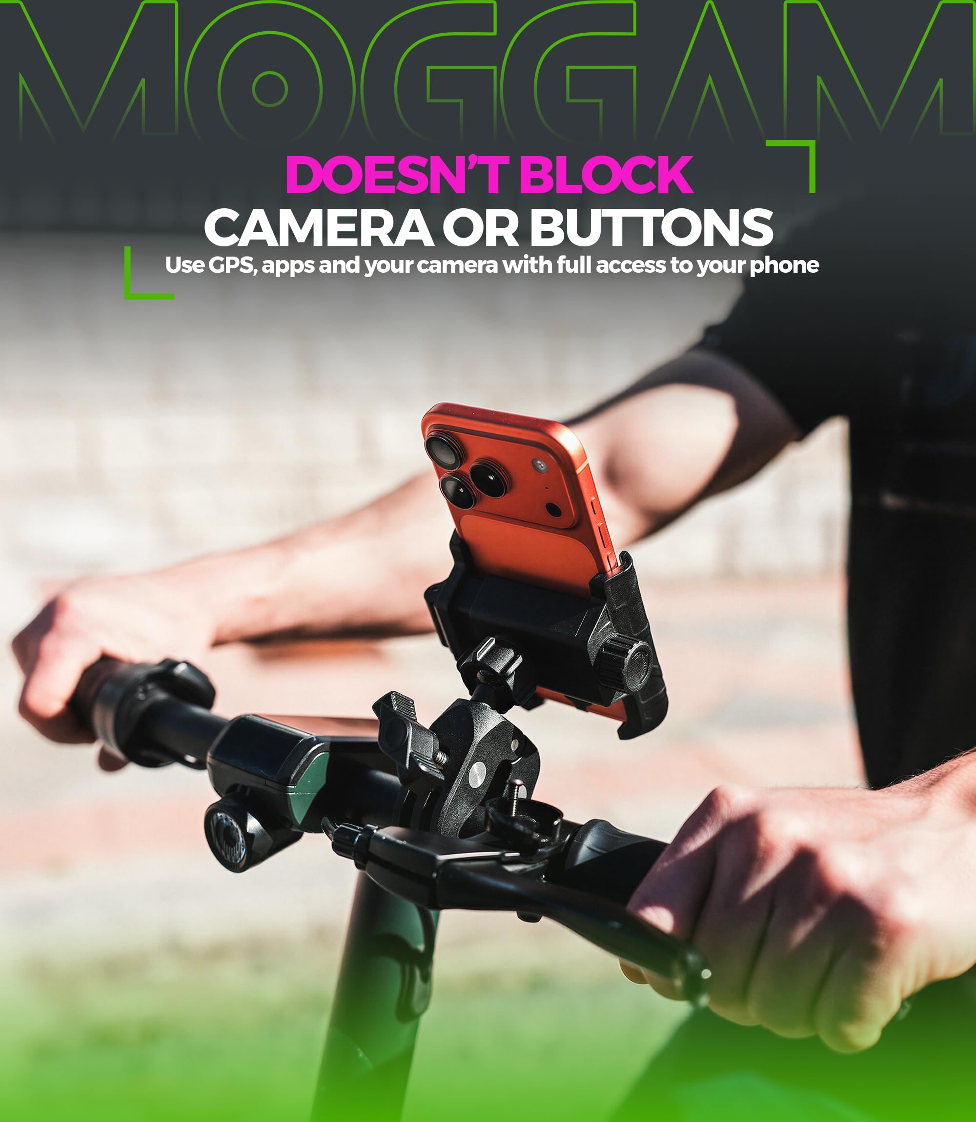 Uchwyt na Telefon Rower Ultra Stabilny Antywibracyjny z Aluminiowym Zaciskiem Blokada 1S Obrót 360° Uchwyt na Telefon Motocykl Kierownica MTB Hulajnoga Skuter Smartfon