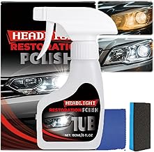 Car Headlight Restoration Kit,Automotive Headlamp Restoration Fluid Kit,Multifunctional Car Headlight Cleaner,Headlight Restorer for Dull and Headlamps,Car Headlight Polishing for All Vehicle Types