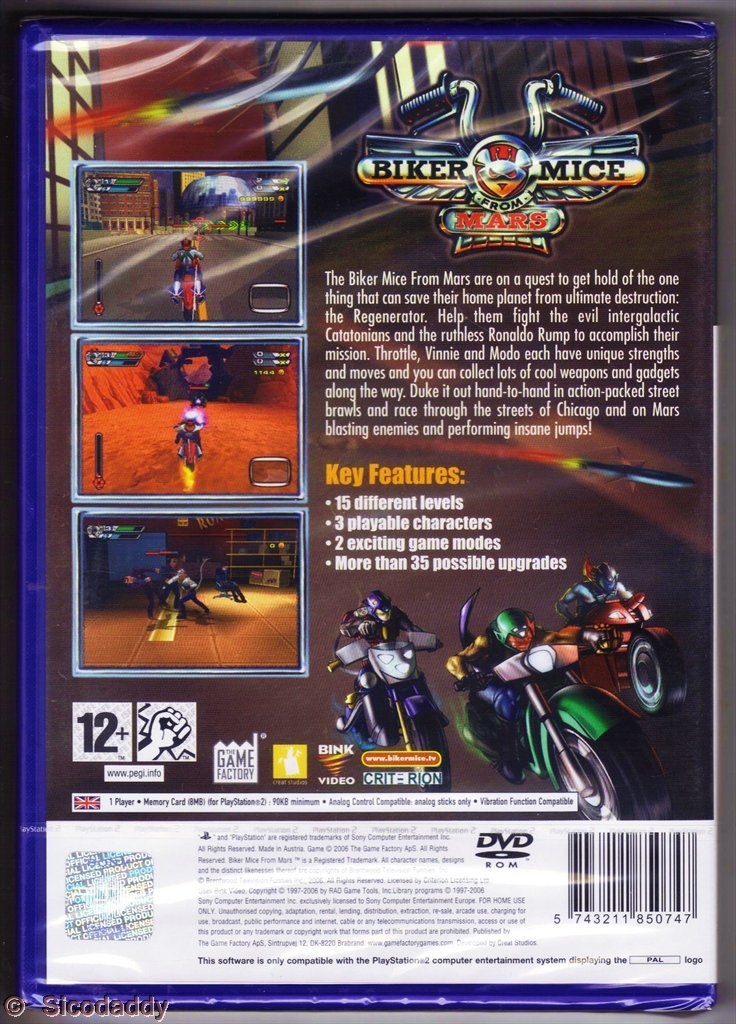 Amazon.com: Biker Mice From Mars (PS2) by The Game Factory : Video