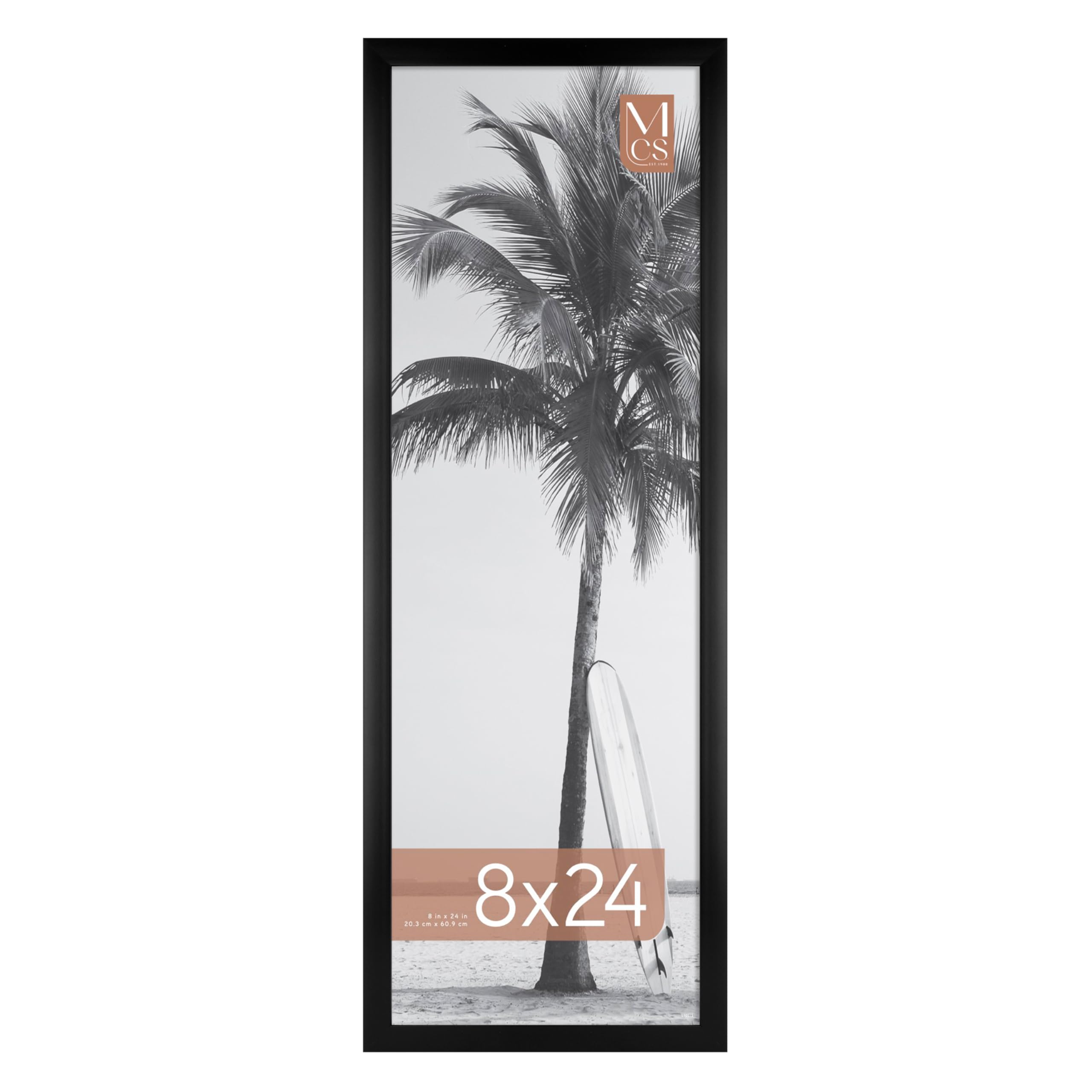 Cadre pour affiche noir 20,3 x 61 cm pour encadrer un poster panoramique sans pli