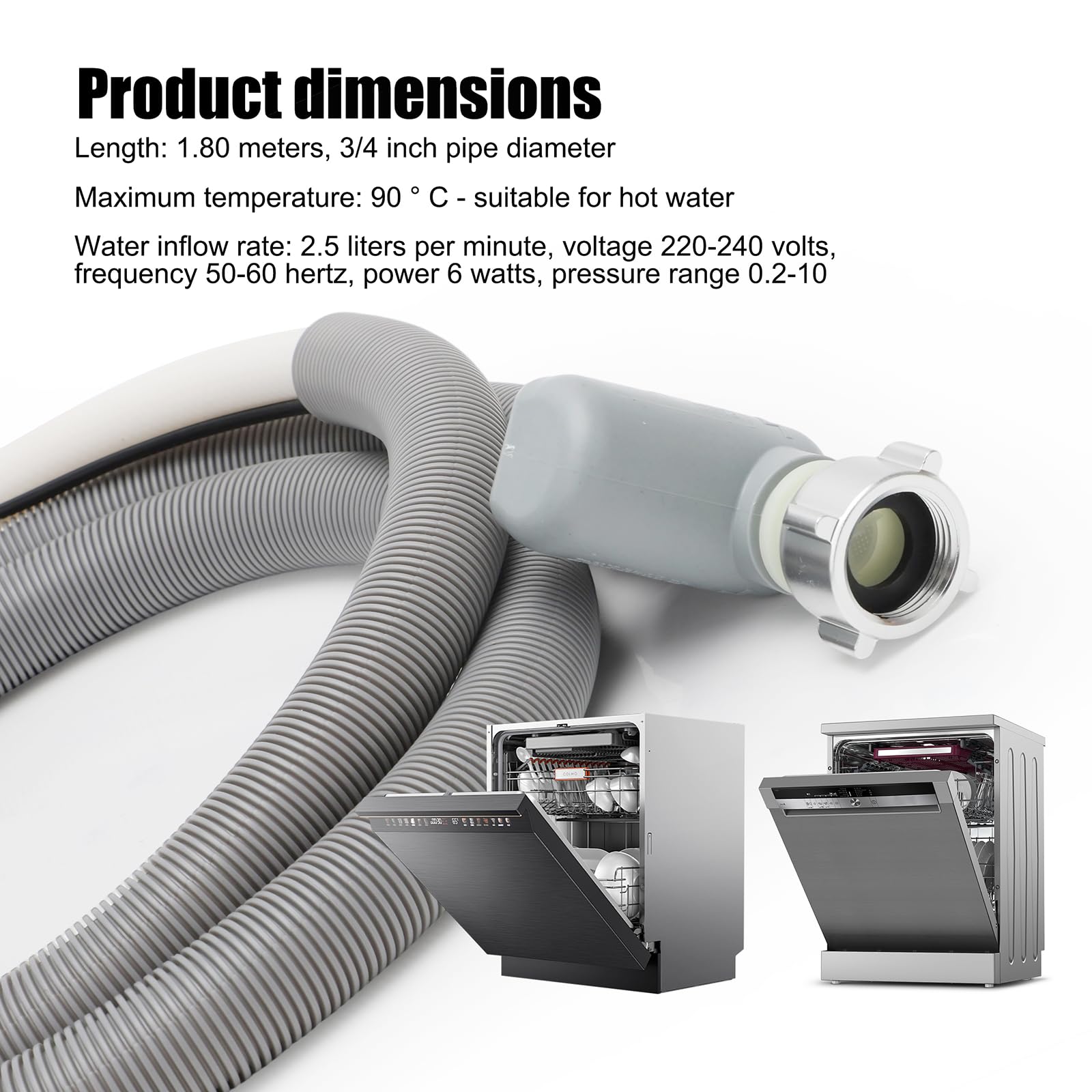 Aquastop Zulaufschlauch HYJ 2M Geschirrspülerschlauch für Miele / Imperial 10499862, 7638500