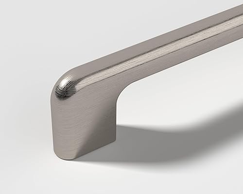 Miniatura 7 de Paquete de 1 unidad de níquel cepillado con agujero central de 5 pulgadas  Manijas de metal sólido para gabinetes de baño y decoración del hogar