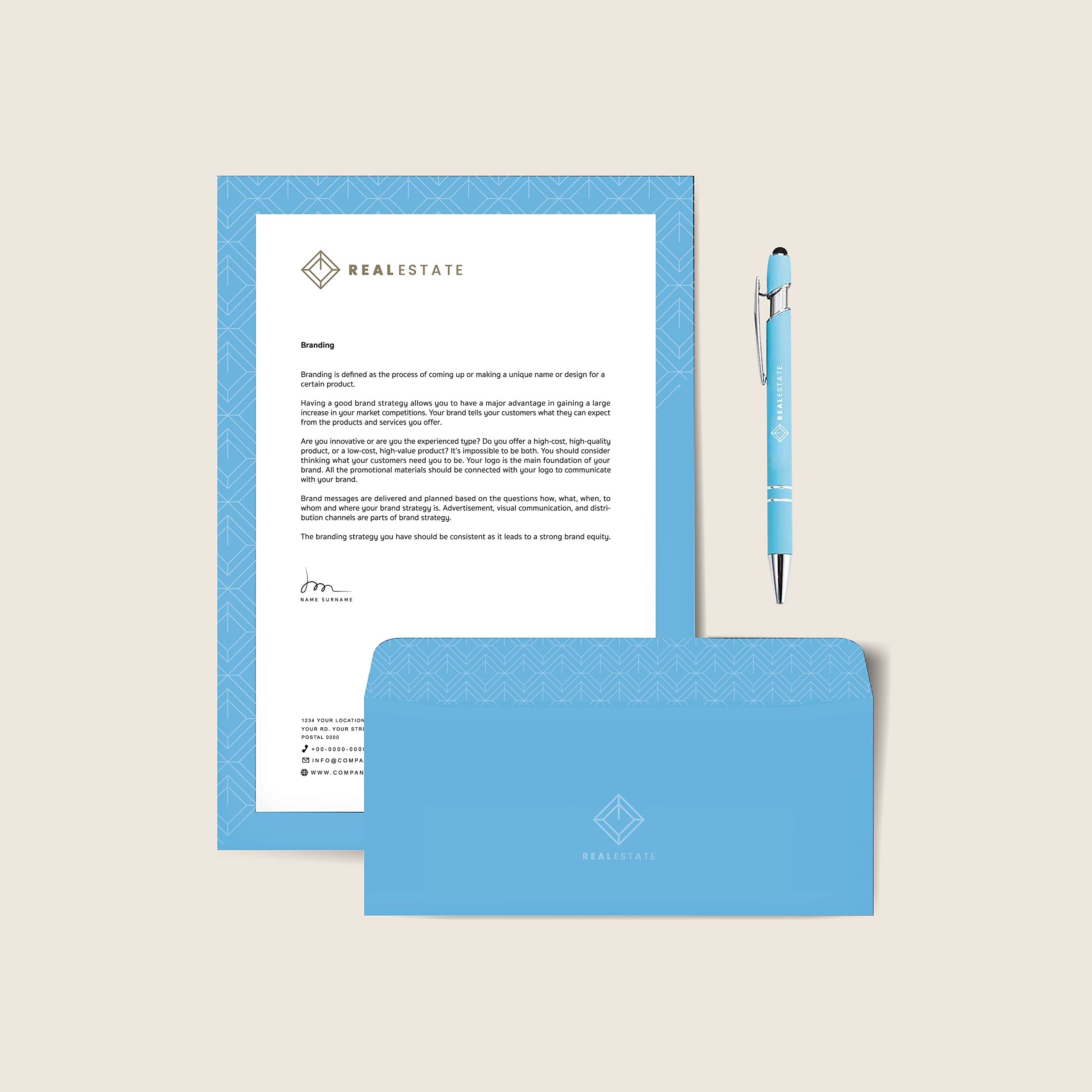 Penna 2 in 1 Personalizzata con il tuo Logo, Penna a sfera pubblicitaria (18 colori disponibili) (500, Blu caraibico)