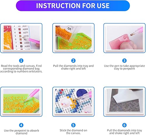 Miniatura 5 de Kit de pintura de diamantes 5D, 16 x 12 pulgadas, redondo con diamantes de imitación, bordado de diamantes de imitación, punto de cruz, lienzo para