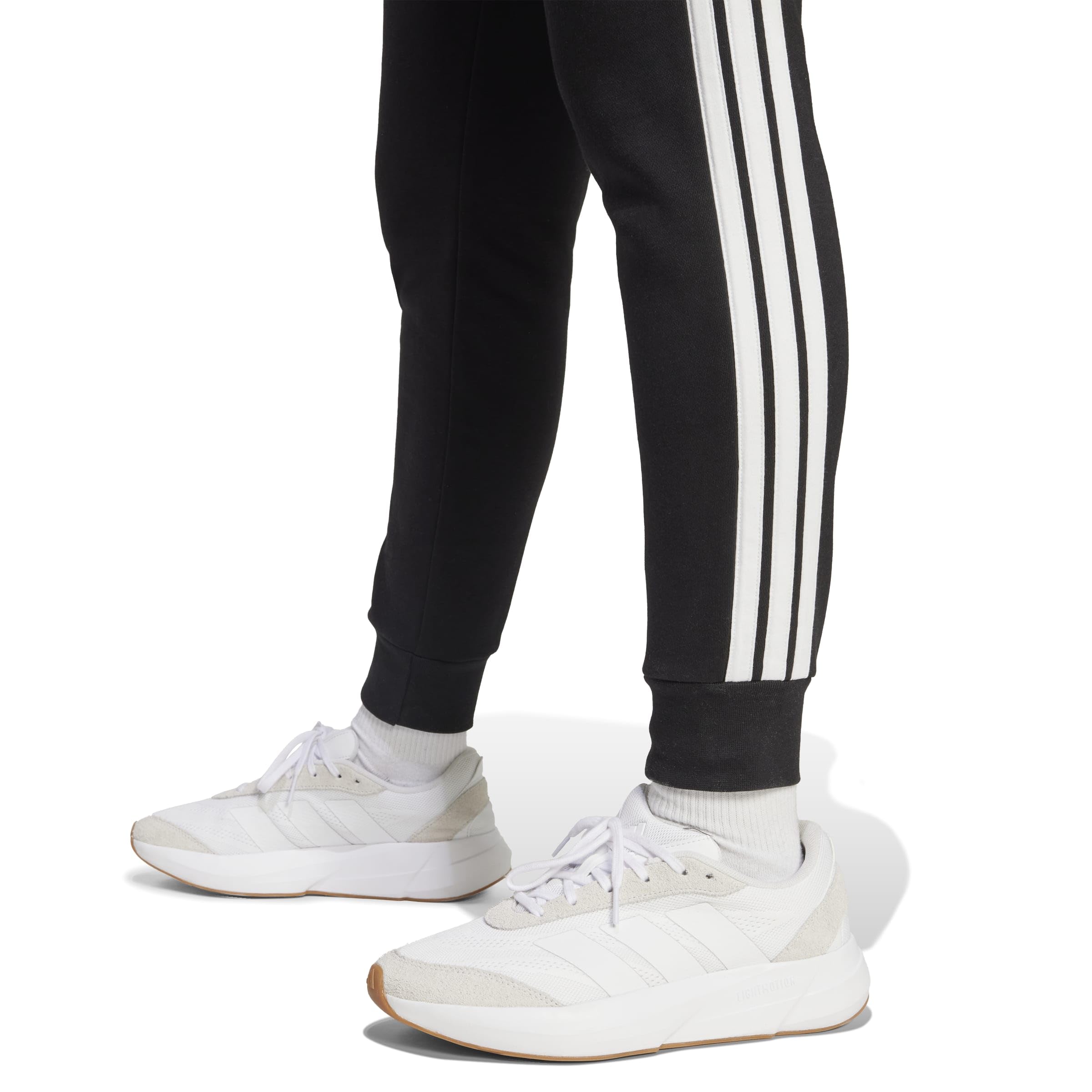 adidas ESSENTIALS 3-STRIPES FLEECE SLIM PANTS - Spodnie golfowe Kobiety