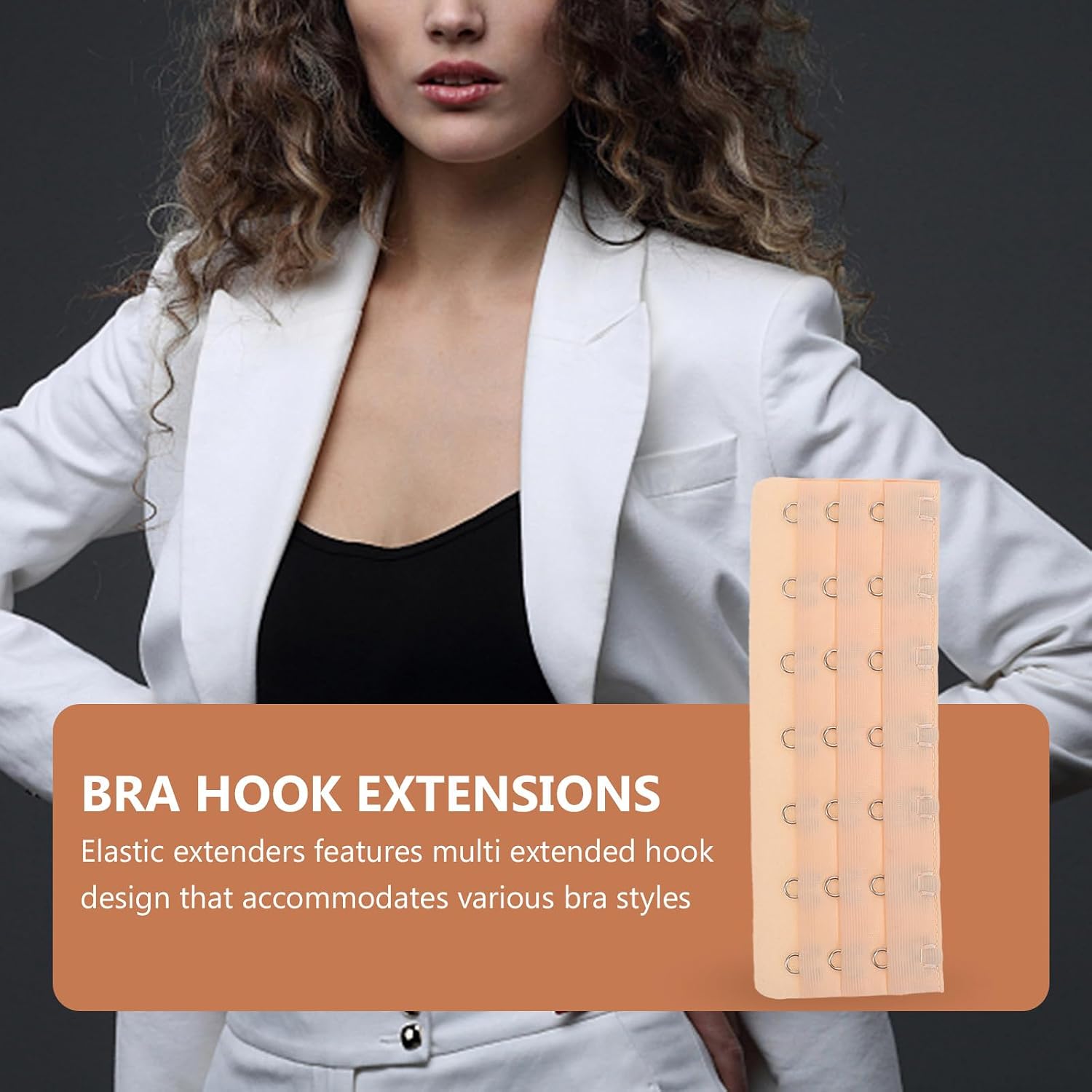 Homoyoyo Bra Extenders 7 Hooks 4 Pack Elastic Extension Straps for Women Bra Band Extender Kit for Plus Size Adjustable Lingerie Accessories for Comfortable Everyday Wear image 3