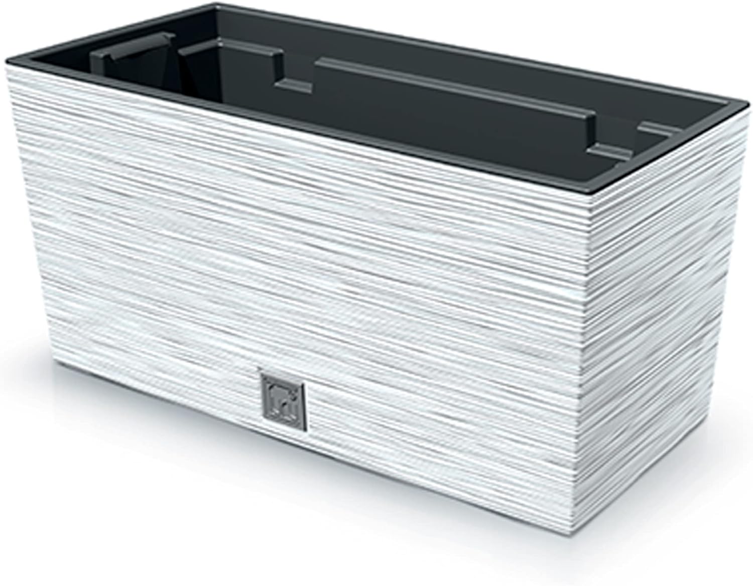 Weißer Blumentopf FURU 24x24cm - Mit Einsatz 7,5L Von Prosperplast