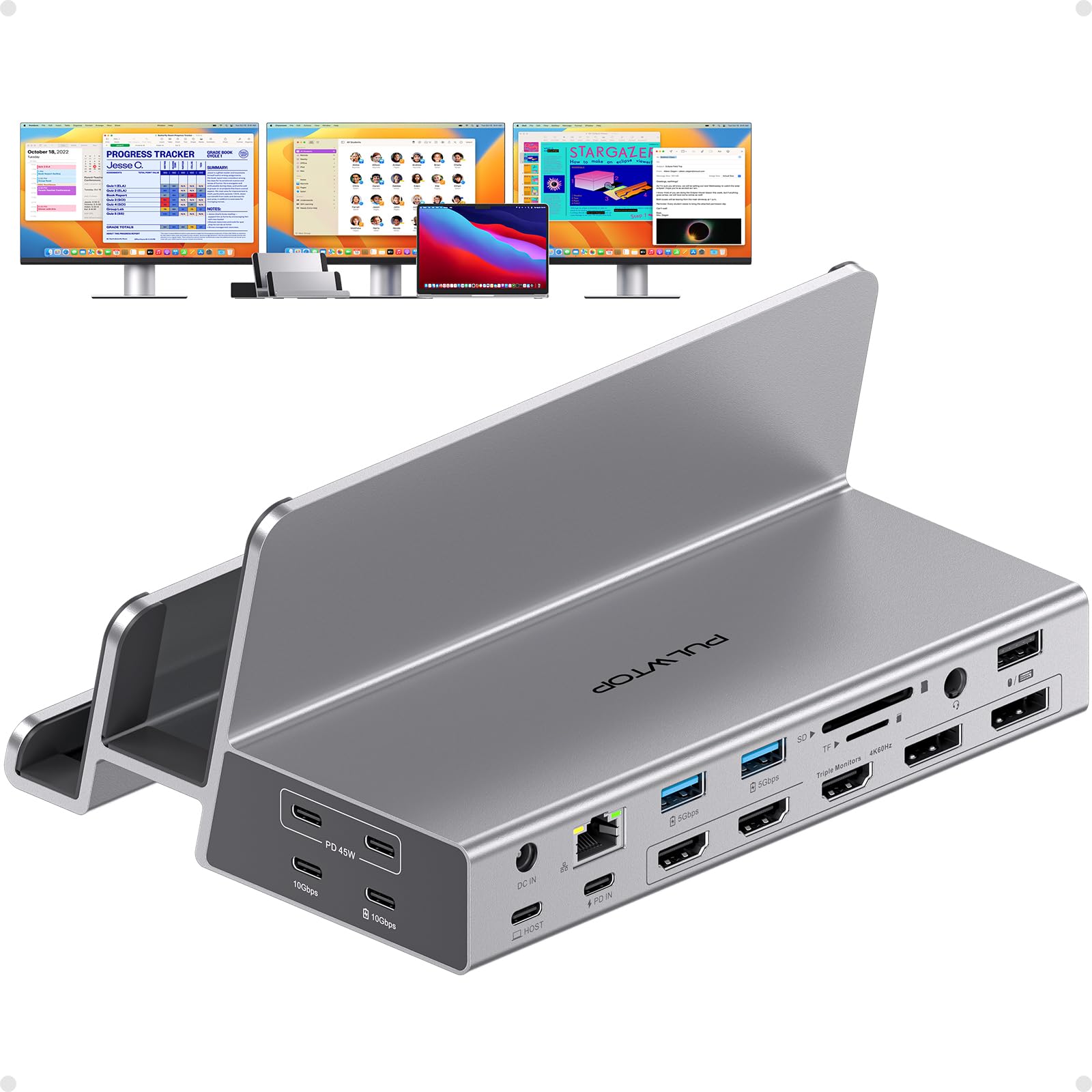 19-in-1 ドッキングステーション 3画面 4K MacBook Amazon.co.jp: 19-in-1 トリプルディスプレイドッキングステーション