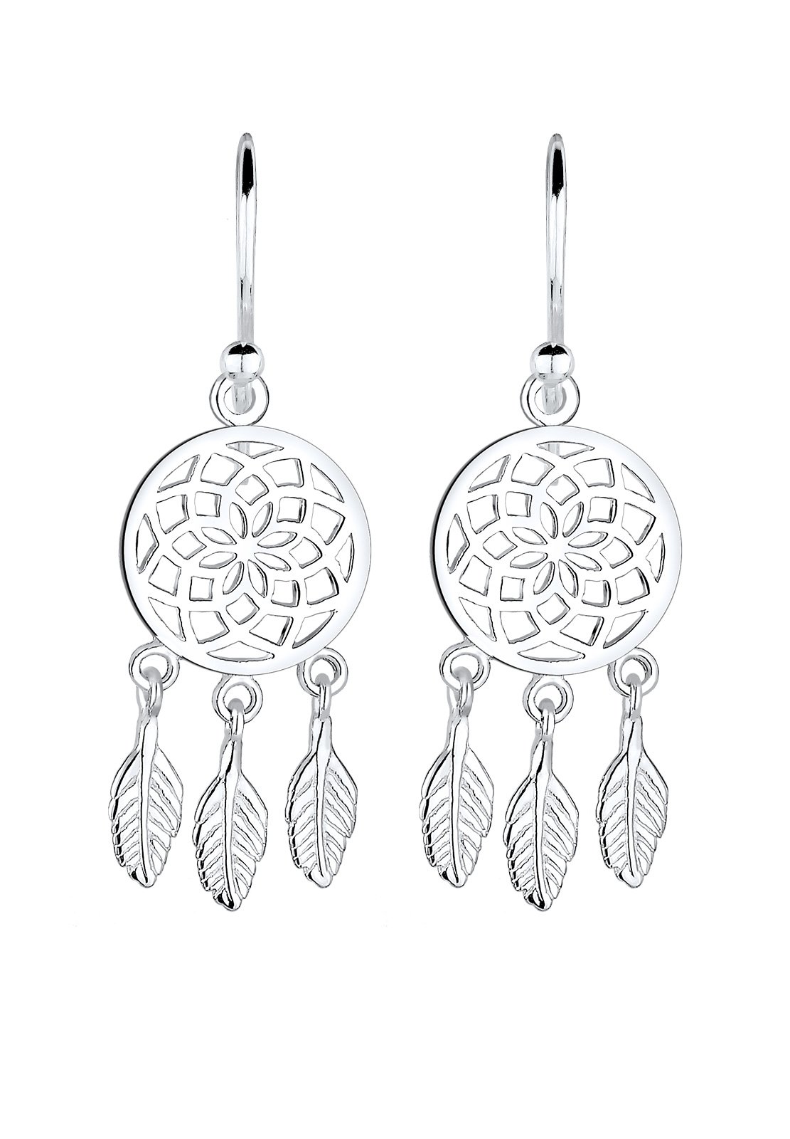Elli Women's 925 Silver Gold Plated Xilion Cut Earrings