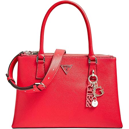 guess red handbag