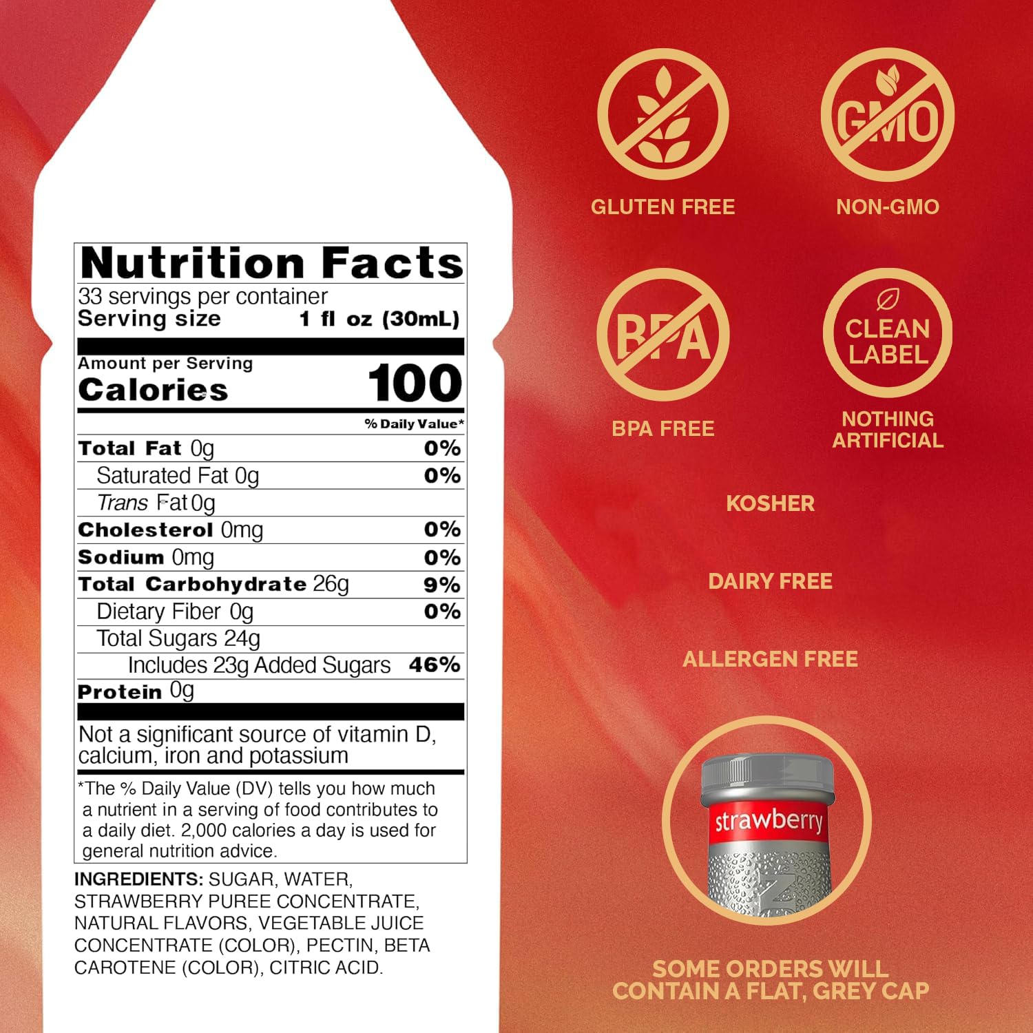 MONIN Le Fruit Fraise- Préparation à base de fruits - Pour Cocktail, Culinaire et Smoothie - 1L