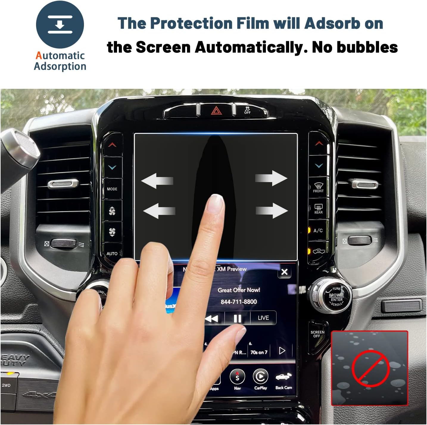 for ram screen protector for 2019 dodge ram 12 in touchscreen dodge ram accessories 9hd anti scartch explosion tempered glass compatible with 2019
