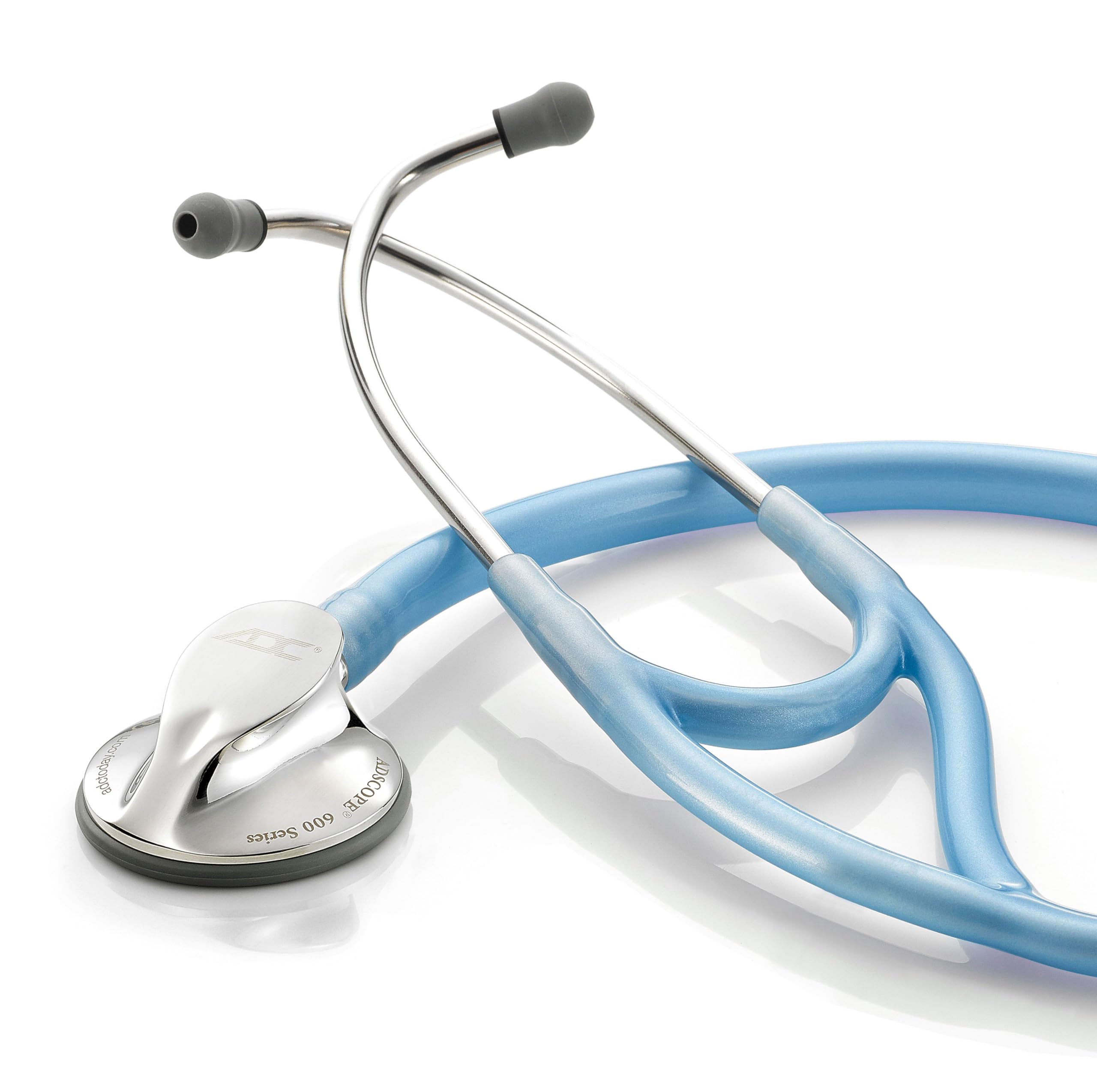 American Diagnostic Corporation Adscope 600 Platinum Cardiology Stethoscope, Metallic Ceil Blue