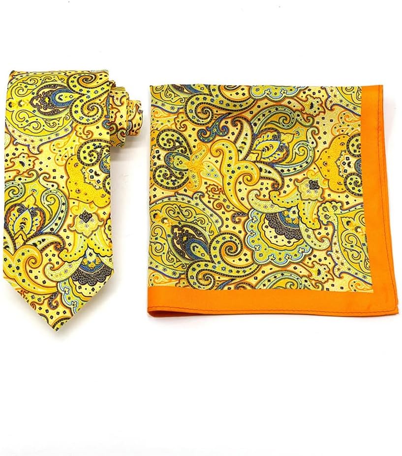 Towel Square Wedding Men's Tie Cover Floral Silk Formal Business Suit Pocket
