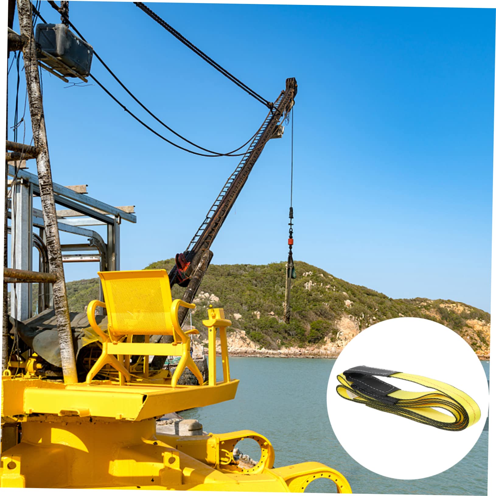 KICHOUSE 2pcs Sling Heavy Duty Lifting Straps Crane Towing Strap Winch Strap Crane Lifting Belt Heavy Duty Tow Strap Rigging Straps Lift All Straps Flat Lifting Belt Crane Straps Polyester