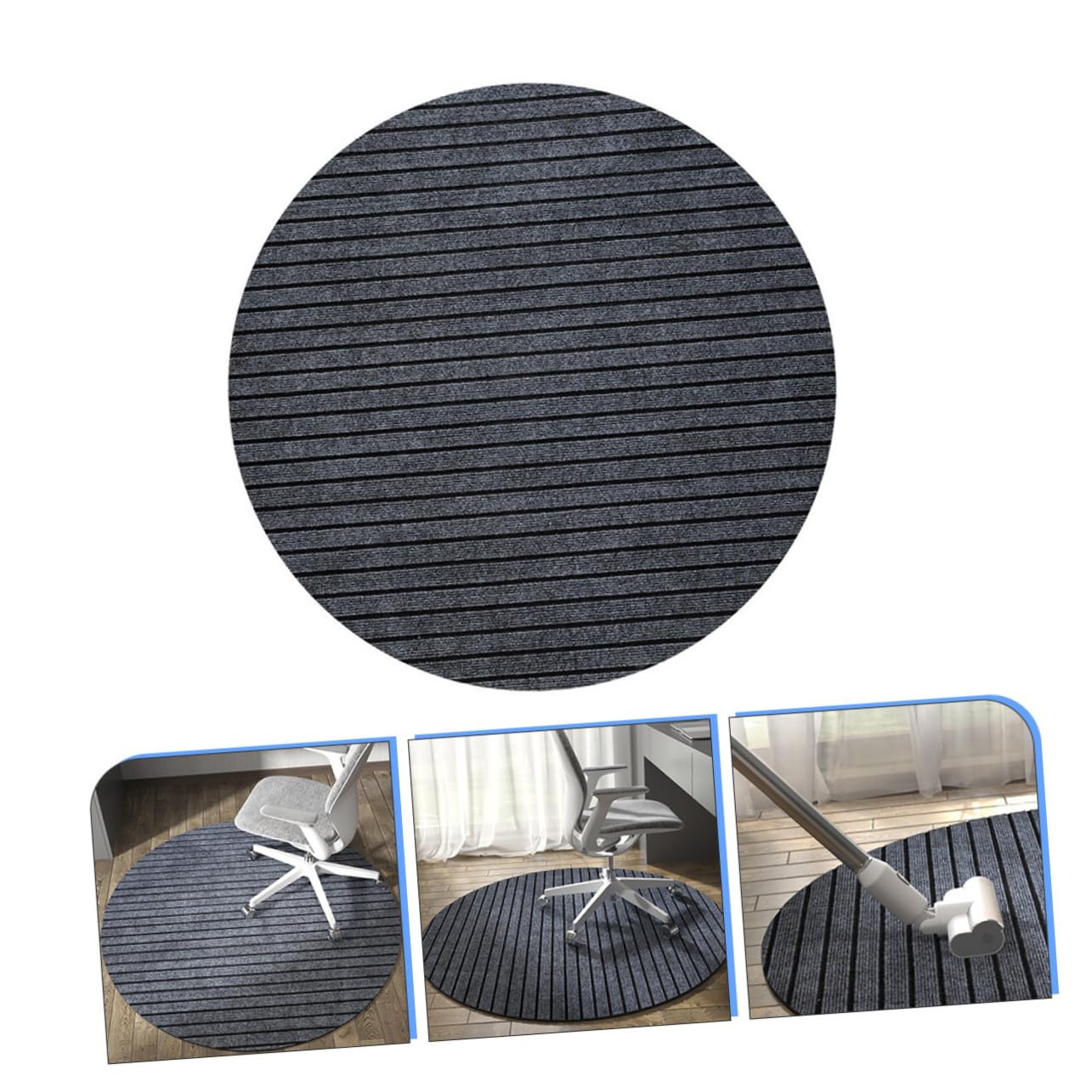 Genérico Alfombra del Piso de la Silla Malla Coche Postal Puerta Alfombra Oficina despacho Almohadilla para el Piso de la Silla Alfombrilla para a de Juego Mezclado Dark Grey