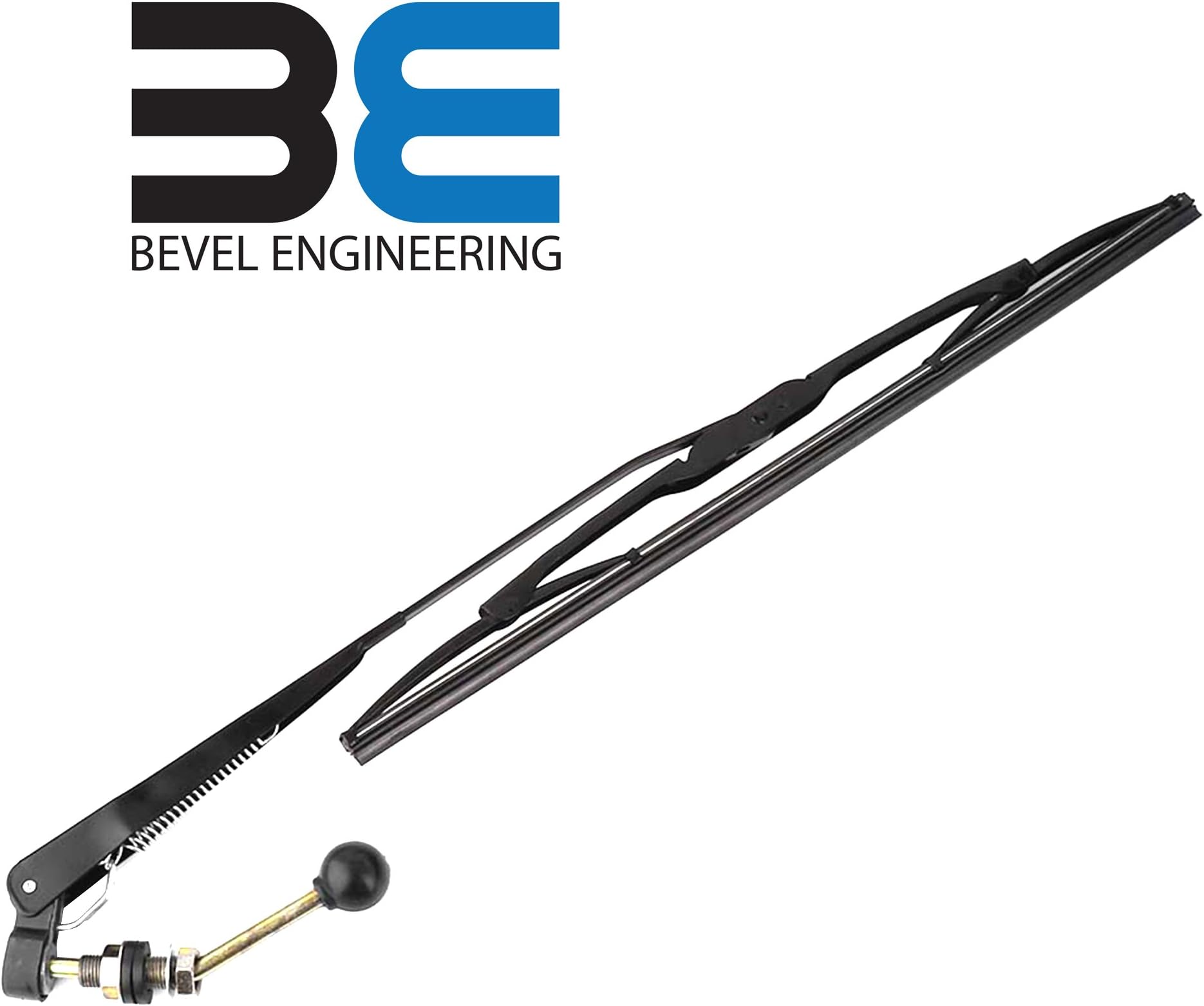 Bevel Engineering Upgraded UTV Hand Operated Windshield Wiper With 16" Blade, Compatible With Polaris Ranger RZR 900 1000