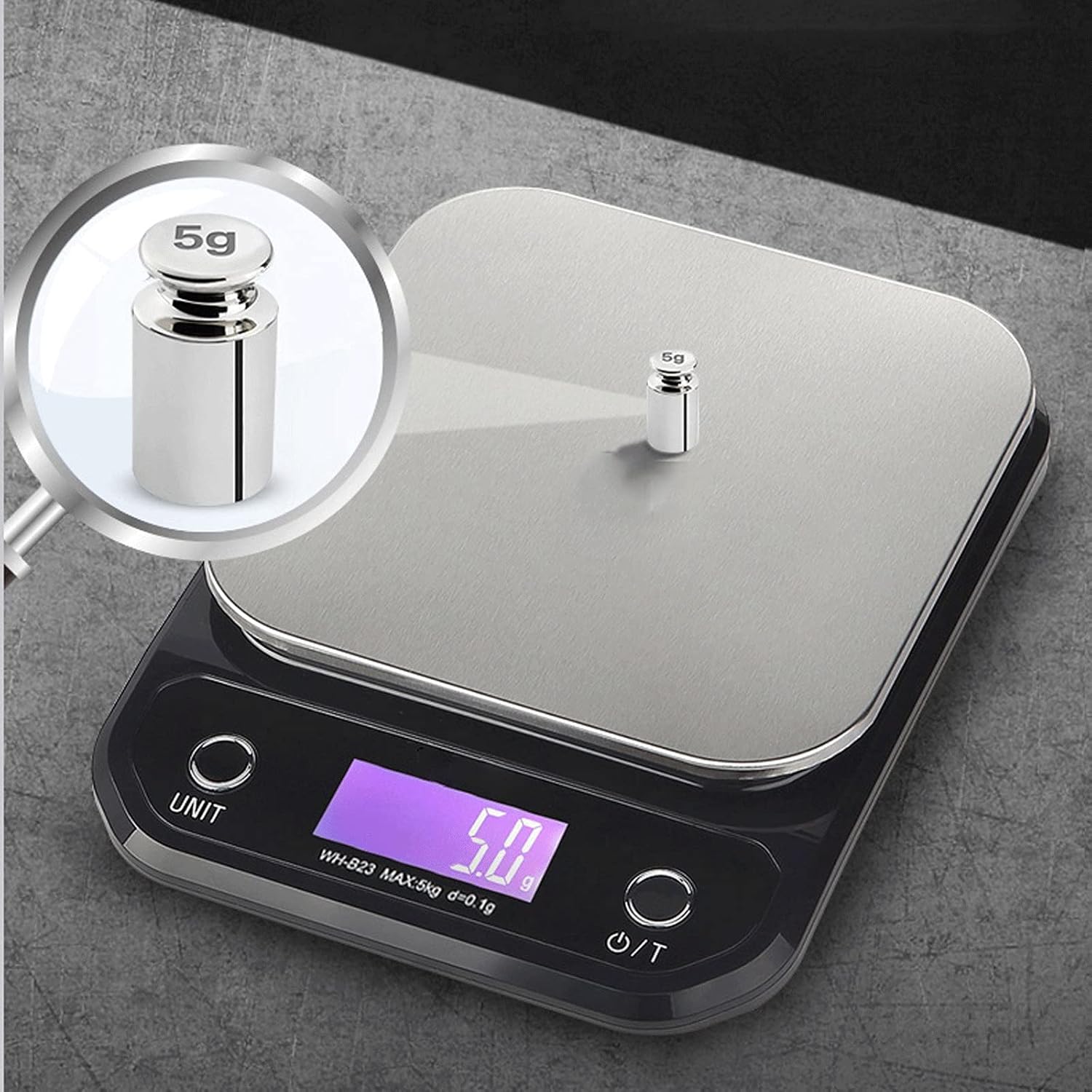 Kitchen Scale Digital Kitchen Scale 3/kg/5Kg/10kg Food Compact Scale Household Weight Balance for Cooking Baking Measuring Tools Scales(3kgx0.1g)