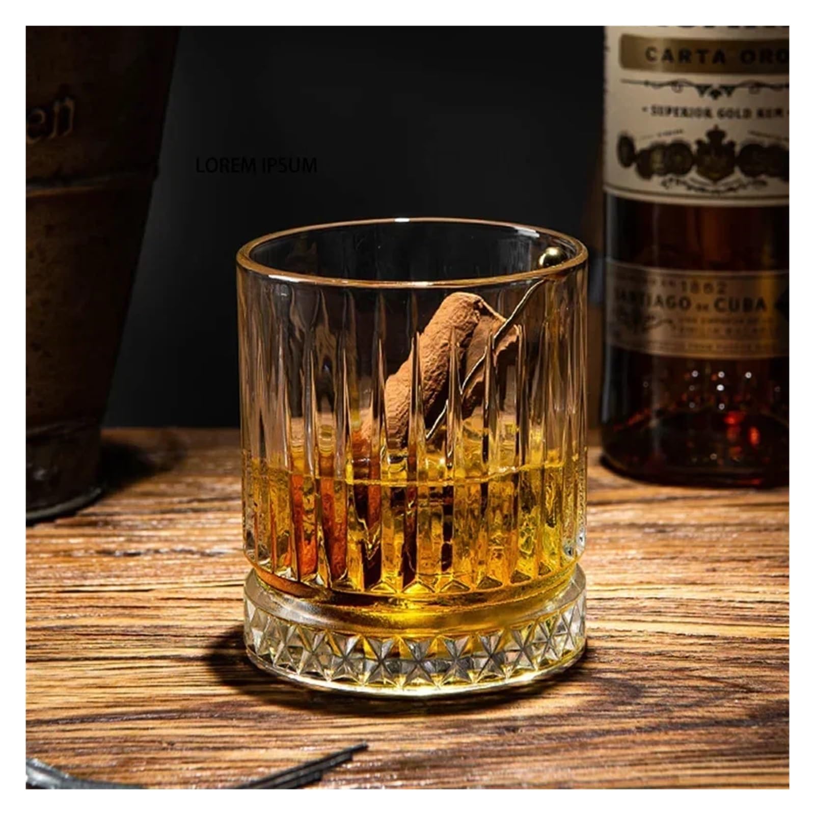 Kristallgläser Trinkflasche, transparentes Glas, Whiskybecher, kreativer ausländischer Weinglas, Bierbecher, Trinkgeschirr, Brandy-Glas, Barbecher(460ml)