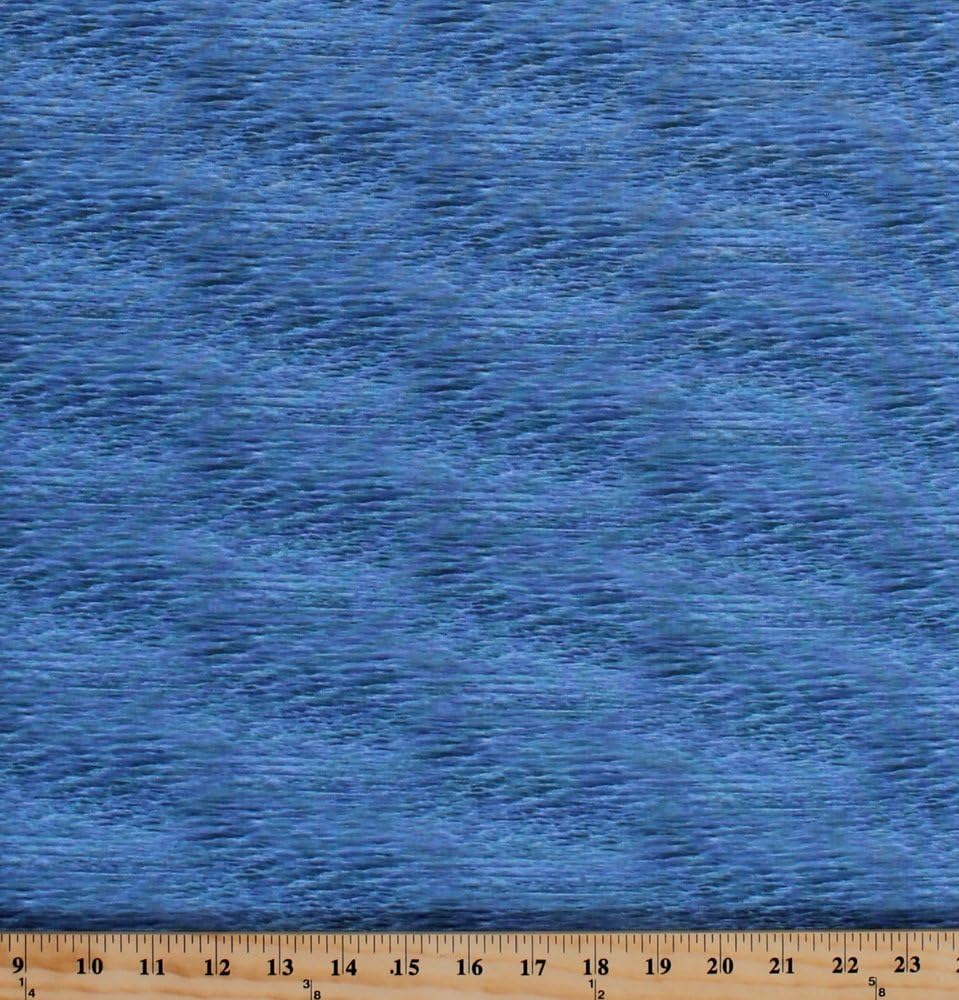 Cotton Lake Calm Water Waves Ripples Ocean Sea Nautical Landscape Scenic Medley Blue Cotton Fabric Print by The Yard (528-lake)