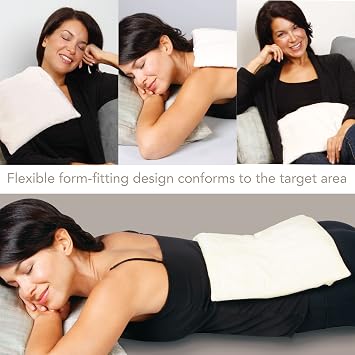 Bed Buddy Microwavable Heating Pad with Lavender - Aromatherapy Microwave Heating Pad for Back Pain, Neck Pain - for Moist Heat Therapy and Freezable for Cooling Therapy, Lavender & Chamomile Scent