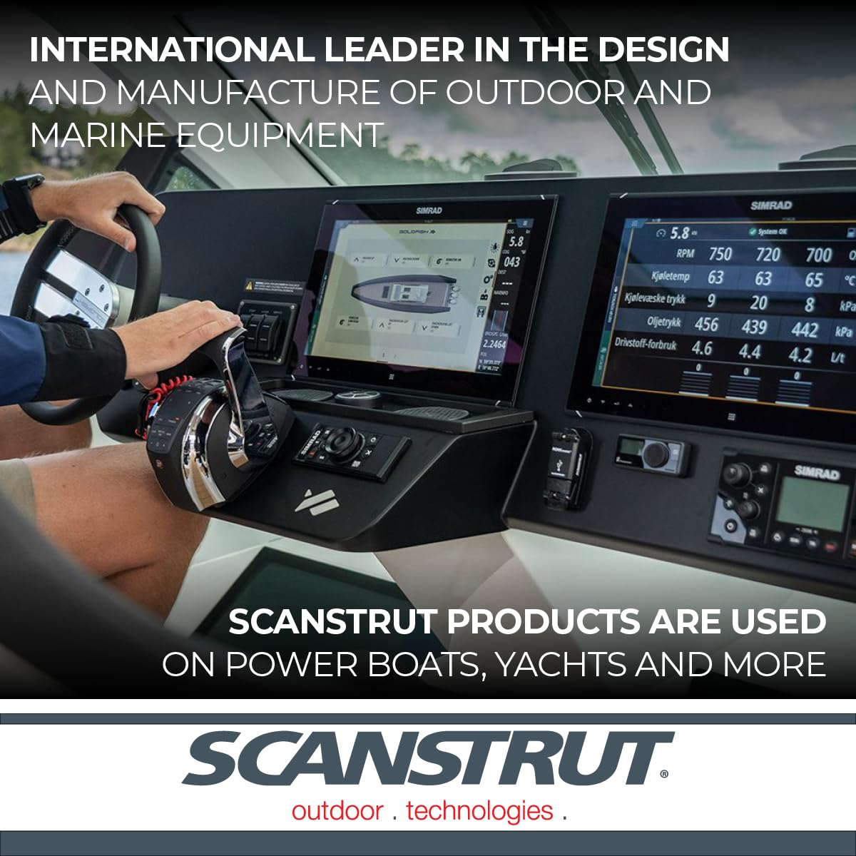 Scanstrut Cargador Dos Tomas USB Estanco 12 y 24VCC