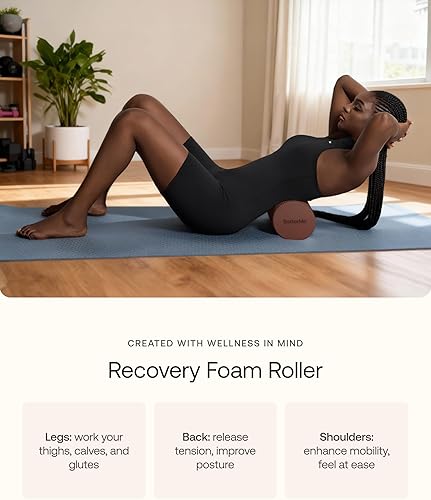 Miniatura 4 de BetterMe - Rodillo de espuma para recuperación muscular, rodillo de ejercicio de alta densidad para espalda y piernas, rodillo de masaje de tejido