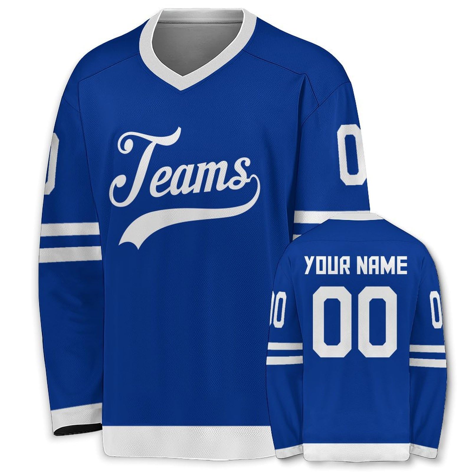 Custom Ice Hockey Jersey Hip Hop Personalized Printed Long Sleeves Hockey Jersey Custom Gift for Men Women Youth Kid