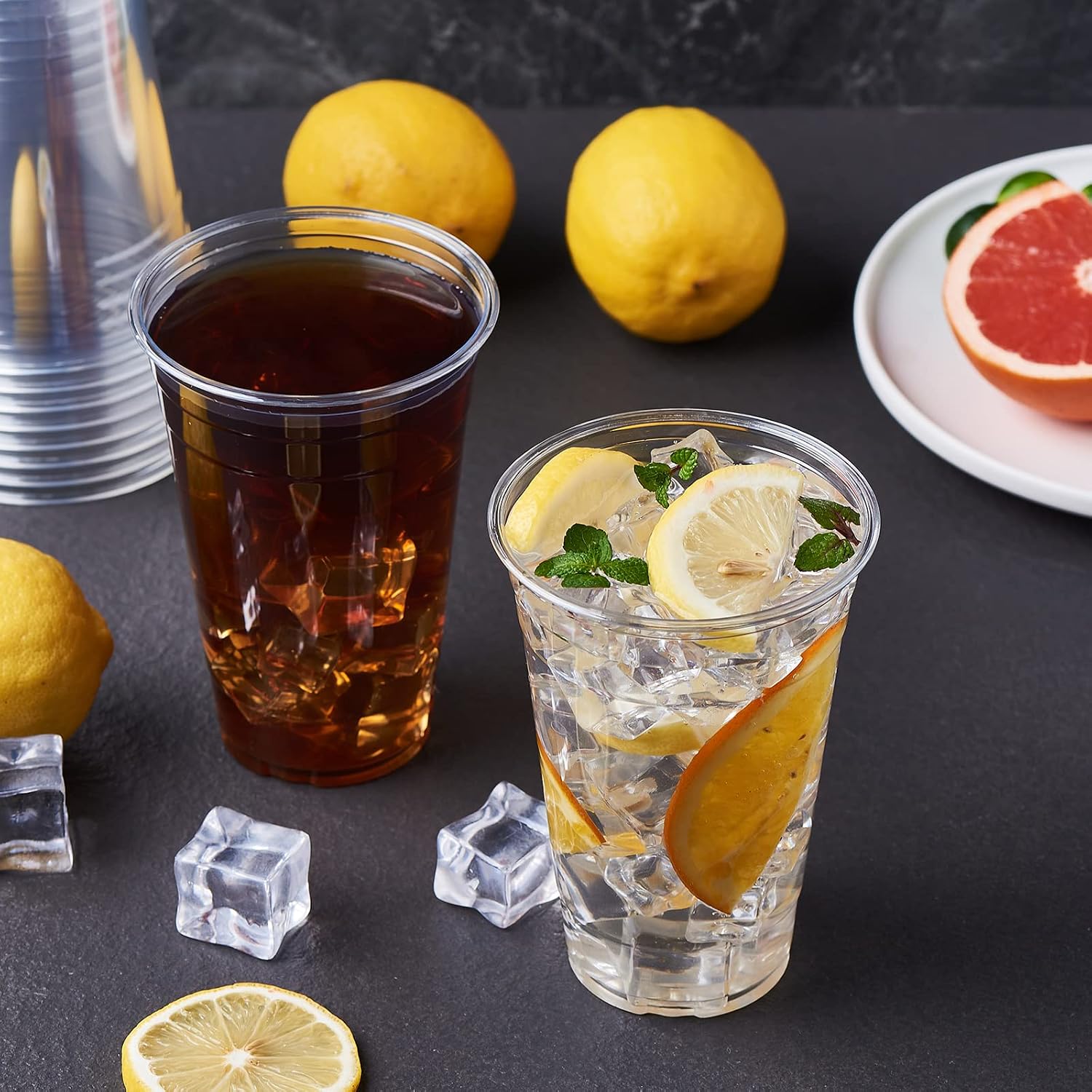 CIAO! 20OZ PET Plastic Cold Drink Cup, Great for Smoothies, Iced Coffee, and Cold Drinks, 98mm (Case of 1,000)