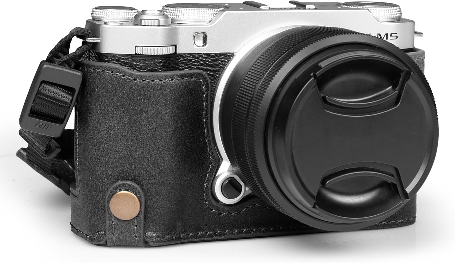 MegaGear Genuine Leather Half Camera Case Compatible with Fujifilm X-M5