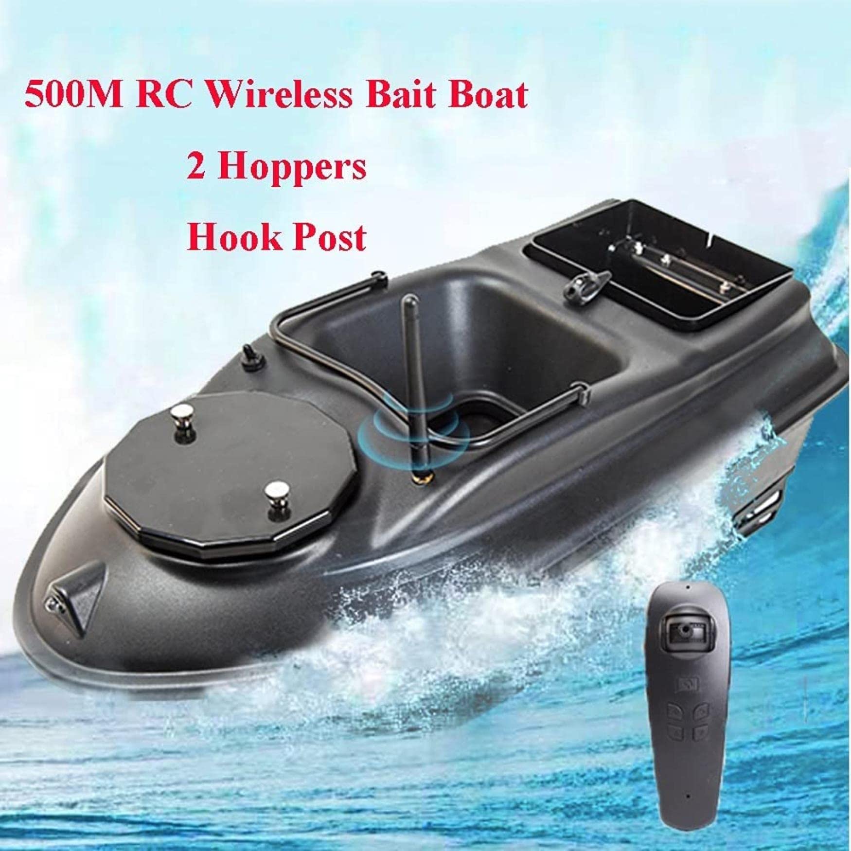 500m Senza Fili Pesca Bait Barca Carp Fischerboot Motoscafo Fernbedienung Boot 2 Trichter LCD GPS Fishfinder mit Sonar Sensor