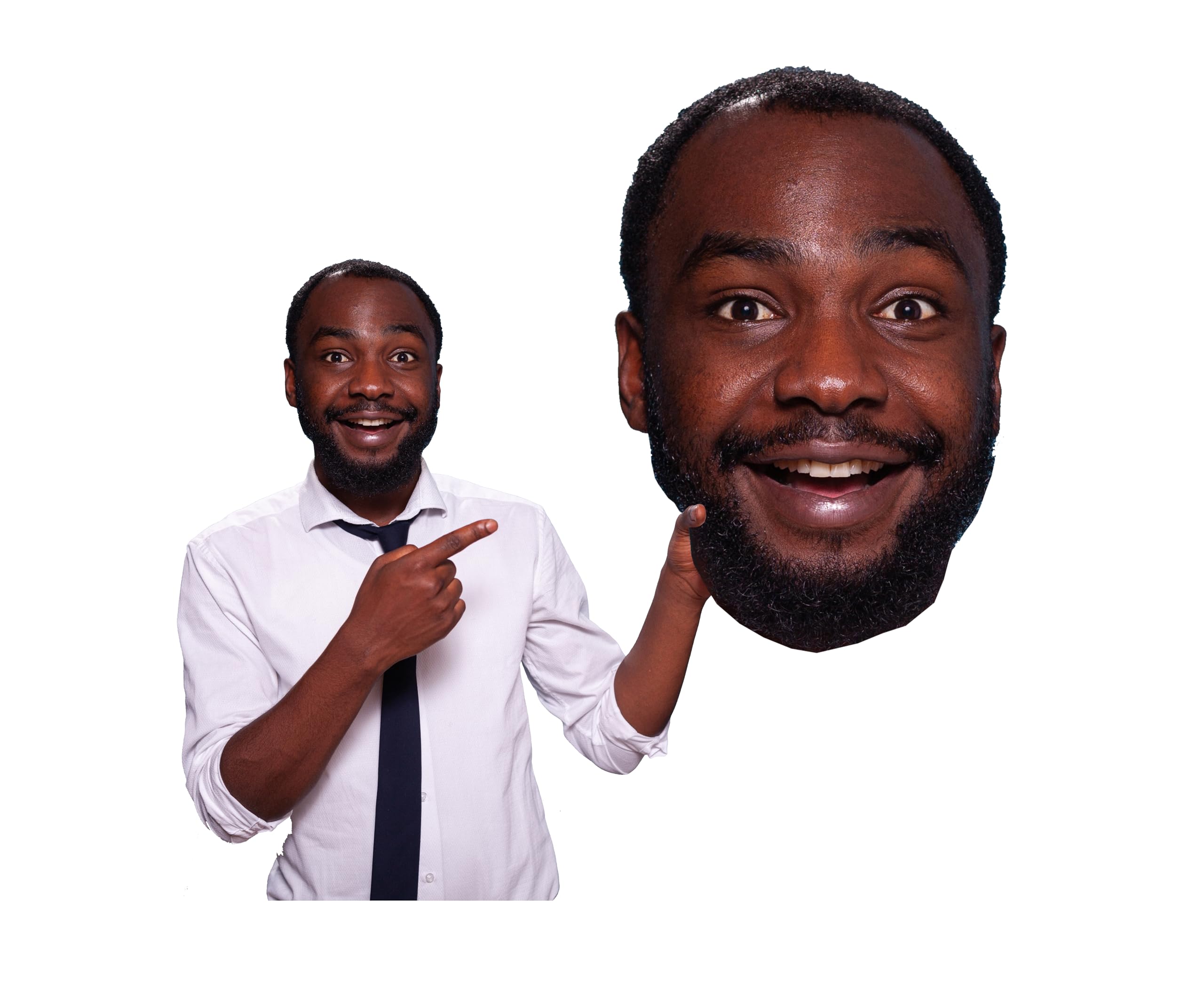 DesignThatSign Jumbo Head on a Stick, Custom face Cutout, Big Party, Fan Face, face Cut Out, Head Cutout