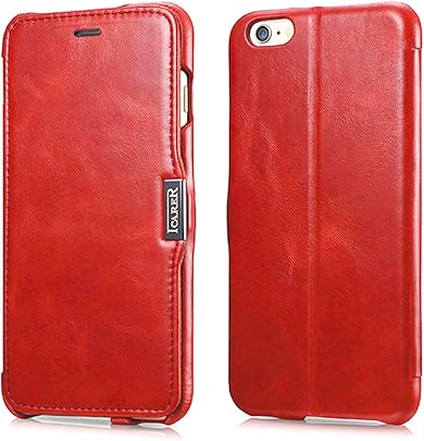 ICARER Funda Piel aut ntica para Apple iPhone Flip Case Etui Cartera Carcasa
