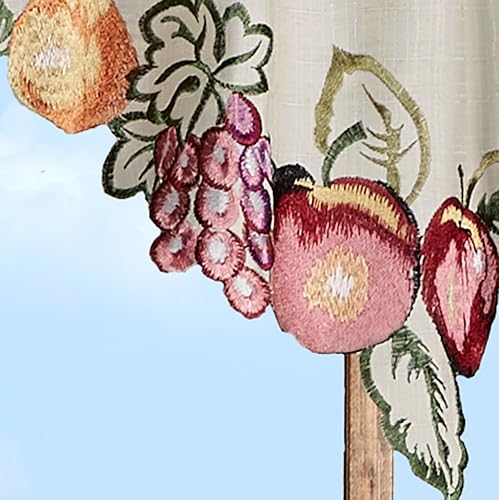 Miniatura 5 de Touch of Class Cenefa de Ascot para ventana de avena flameada bordada fructífera 24 x 18