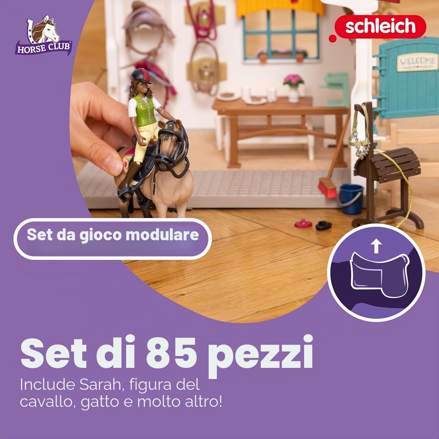 Schleich HORSE CLUB | Scuderia 42591 | 85 pezzi