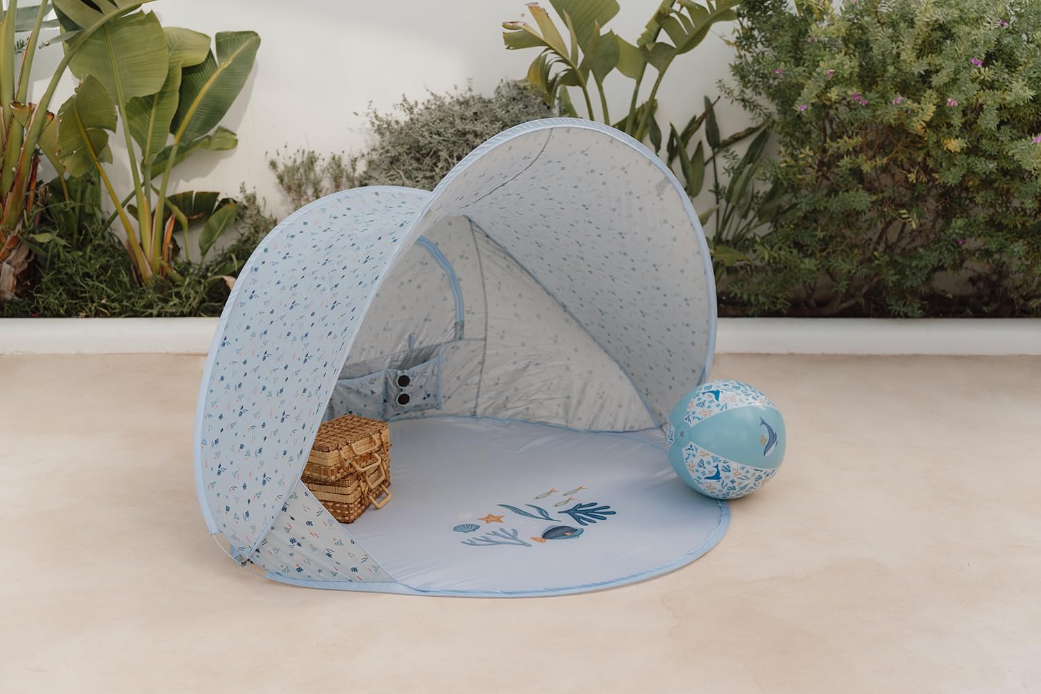 Little Dutch Ocean Dreams namiot Pop-Up 122 x 110 x 122 cm niebieski