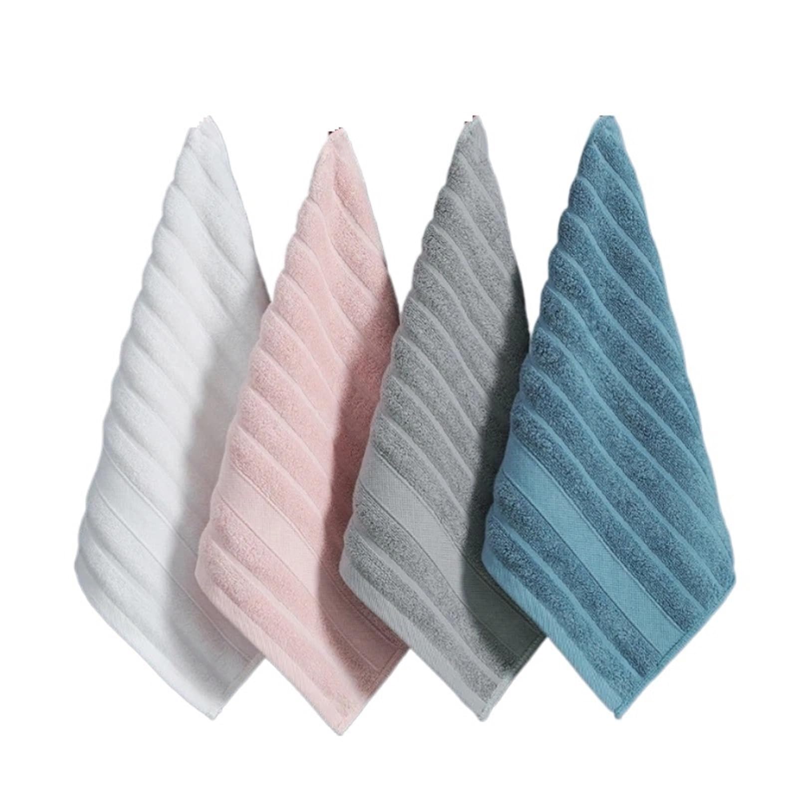FGUJSUR Hand Towels 4pcs Hand Towel Square Face Strong Water Absorption Small Cotton Wipe Hands 35 * 35cm(4color)