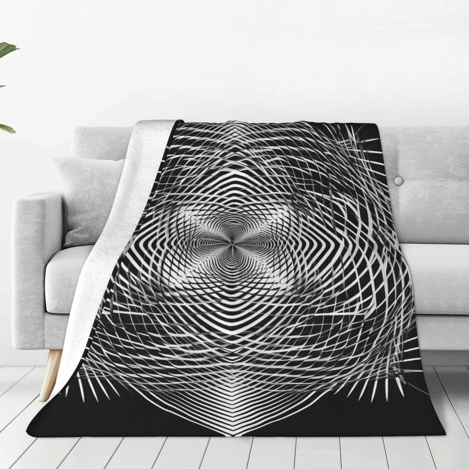 Couverture microfibre de forme géométrique au design moderne et raffiné
