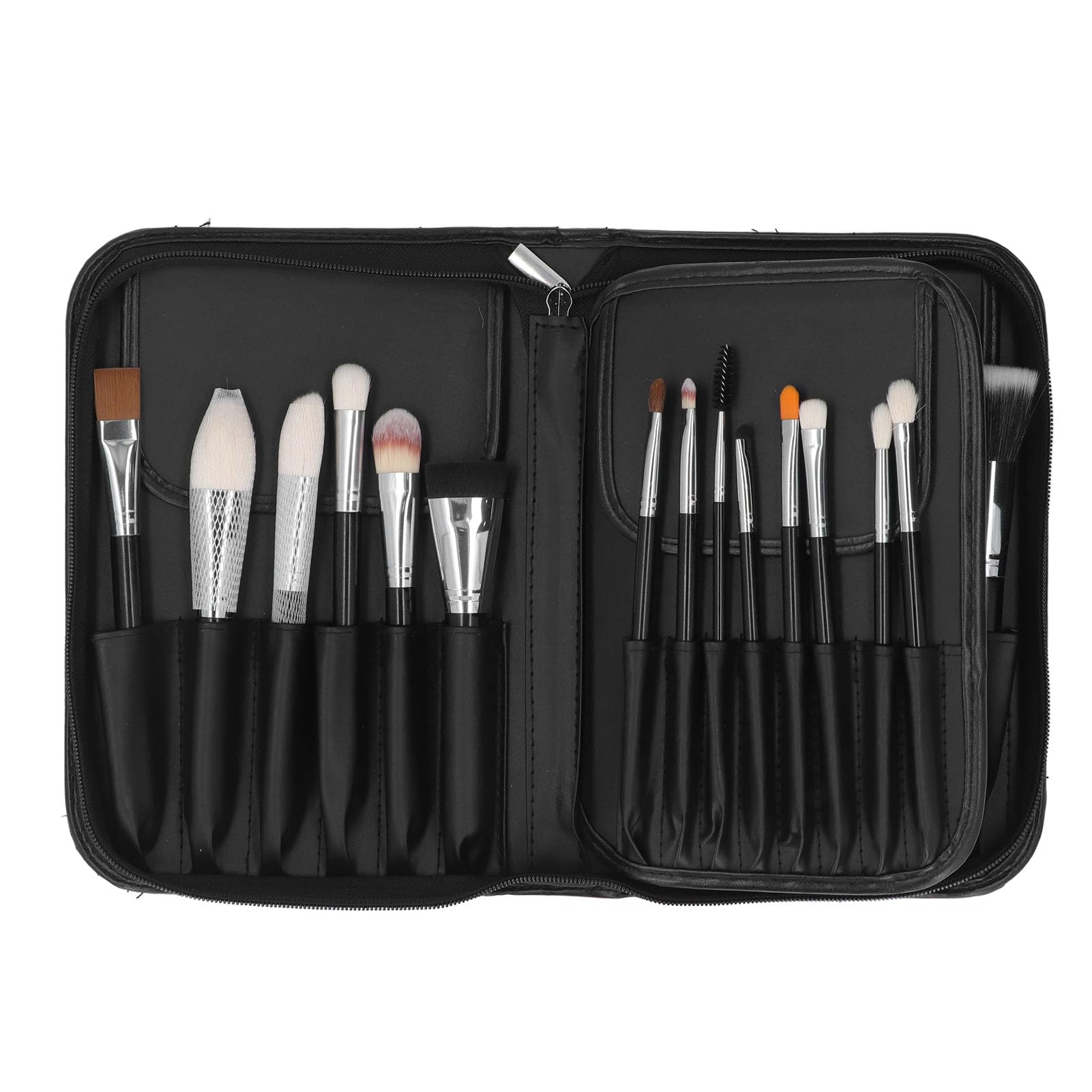 Pongnas 29-teiliges Professionelles Make-up-Pinsel-Set, Kosmetikpinsel, Make-up-Werkzeuge, Premium-Ziegenhaar-Holzgriff mit Faltbarer Aufbewahrungstasche für Reise-Party-