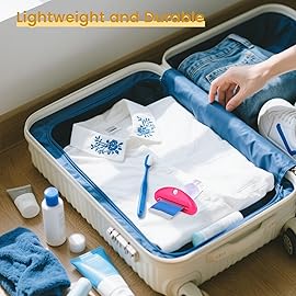 LOVEINUSA Toothpaste Tube Squeezer Dispenser, 4PCS Hanging Tooth Paste Clips Roller Squeezer Holder for Saving Toothpaste Facial Cleanser Creams Paint, Multicolor