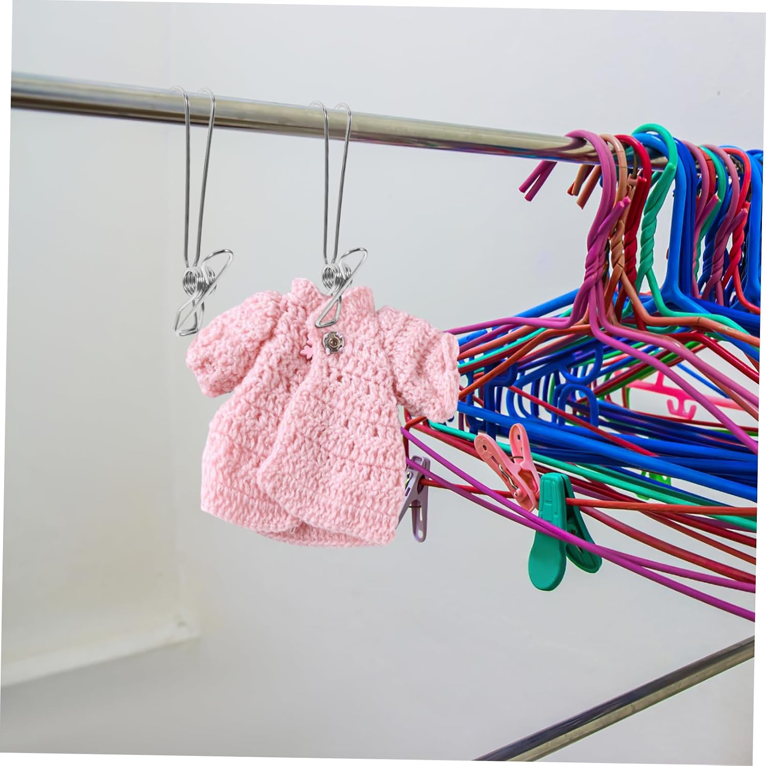 Space Saving Metal Clothes Pegs 11cm Large Size Heavy Duty Clips Stainless Steel Quilt Drying Clip for Outdoor Clothesline
