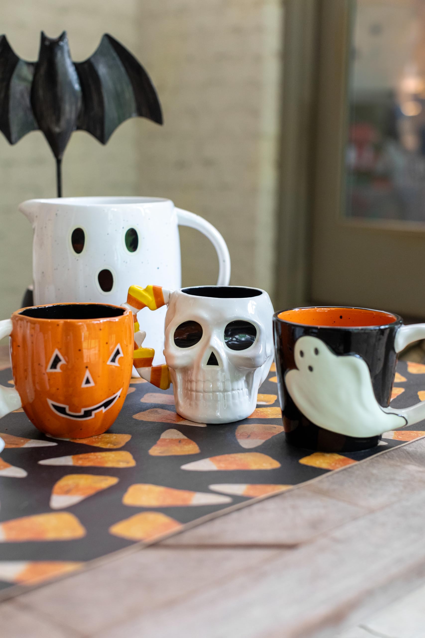 Amazon.com | Mud Pie Glow In The Dark Mug, Skeleton, 16oz: Coffee