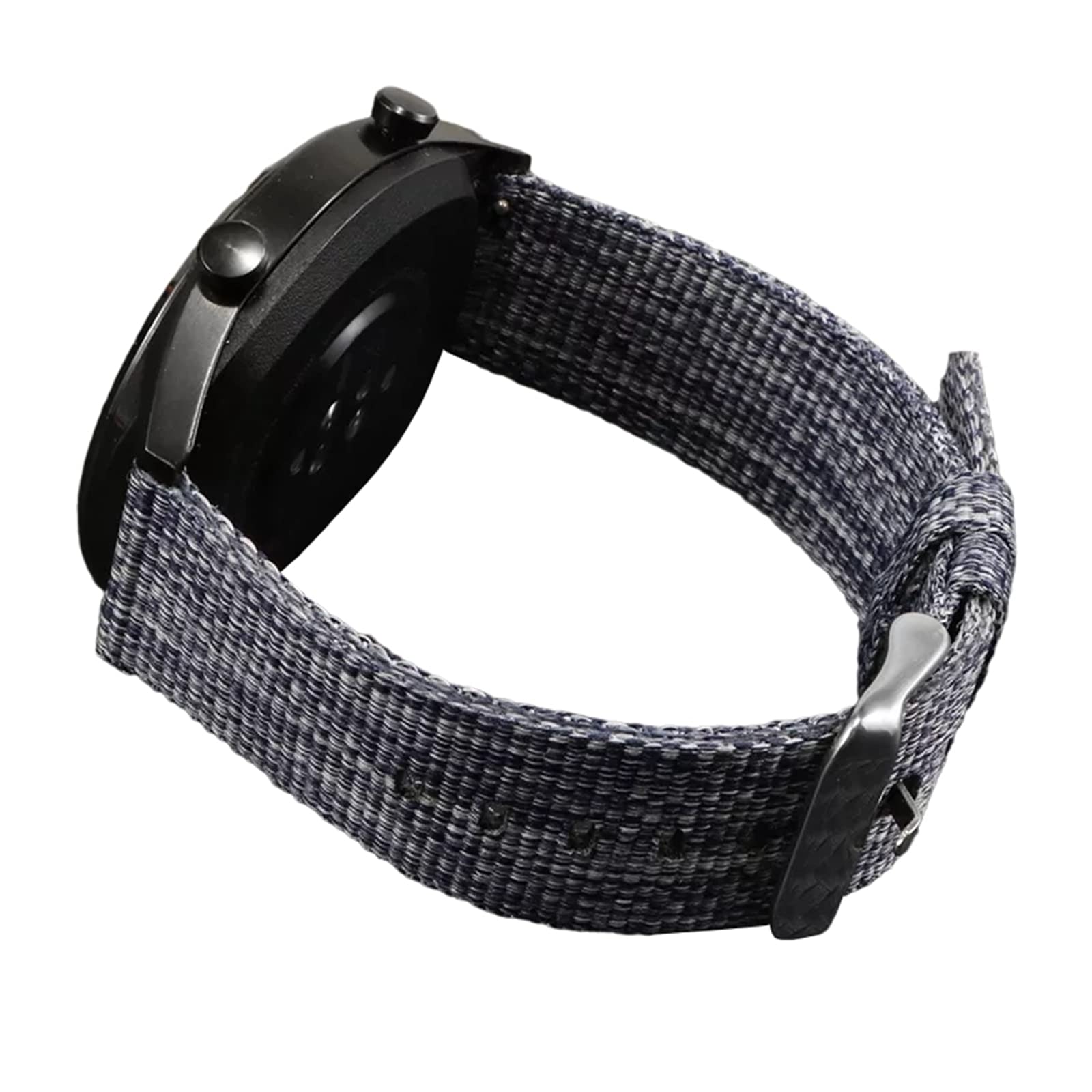 Correa de Reloj de Cuero, Correa de Reloj Cuarzo con Esfera Repuesto, Tela Nailon Suave y Gruesa, Absorbente del Sudor, 18 a 24 mm
