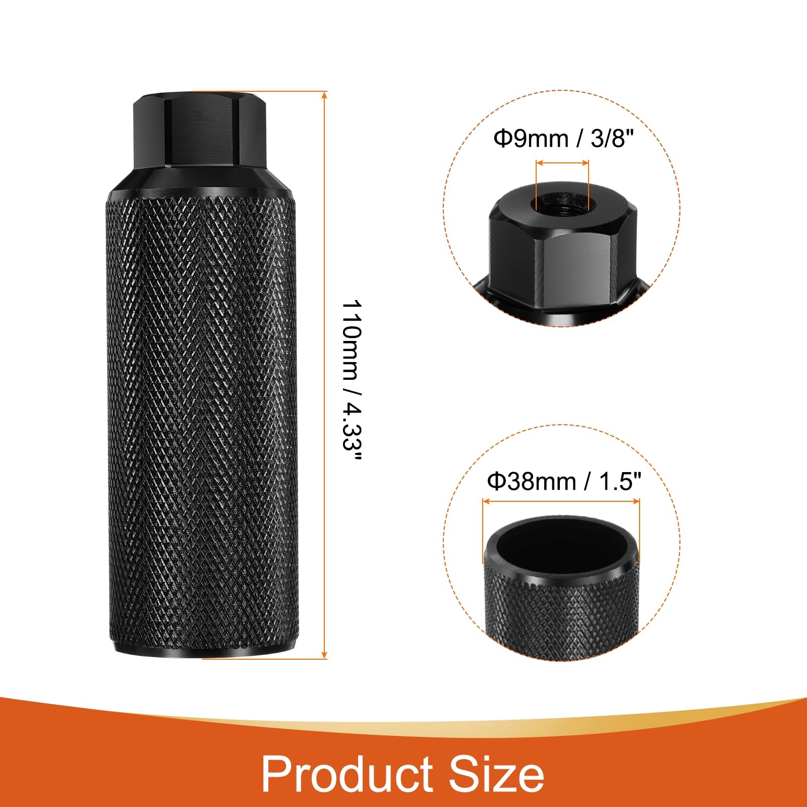 HARFINGTON 2 Pairs Bike Pegs Aluminum Alloy Rear Stunt Pegs Anti-Skid Back Seat Stands Fit 3/8