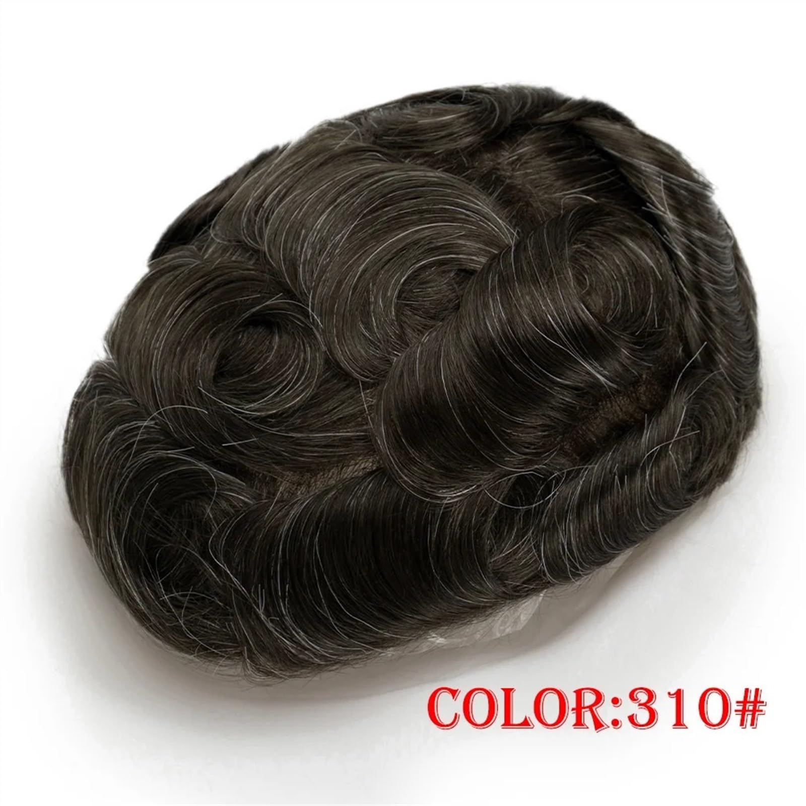 Tube dla mężczyzn peruka dla mężczyzn cienka skóra z pętlą w kształcie litery V peruka dla mężczyzn naturalne włosy Remy 0,03 mm szary ludzki włos system protezy włosów dla mężczyzn części