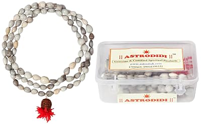 ASTRODIDI unisex-adult Wood Vaijayanthi Mala (Grey)