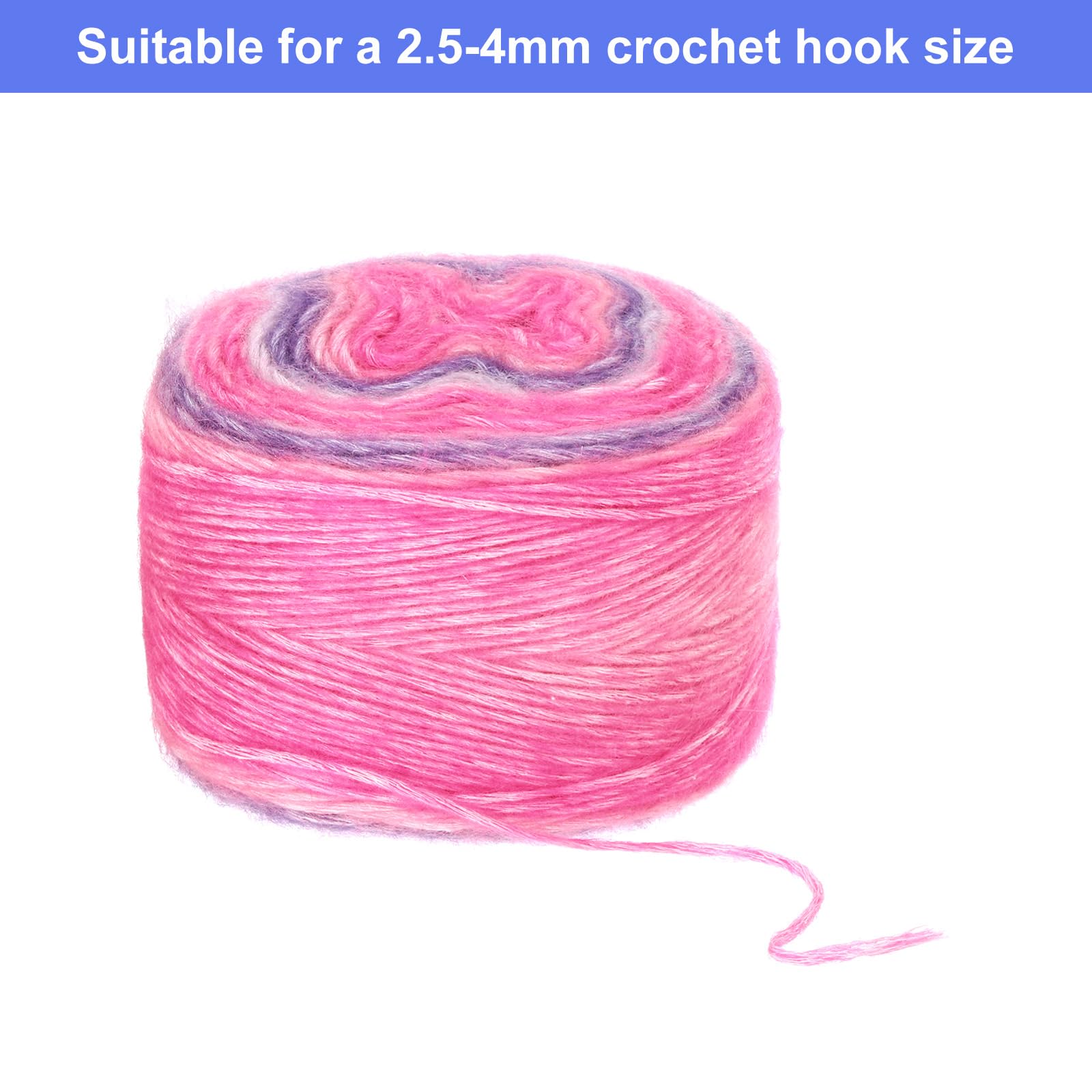 uxcell 3Pcs 100g Gradient Cake Cotton Yarns - Image 4