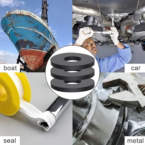 Miniatura 6 de 60 arandelas planas de goma para arandelas de goma de 0.787 in de diámetro exterior x 0.315 in de diámetro interior x 0.079 in de grosor, arandelas