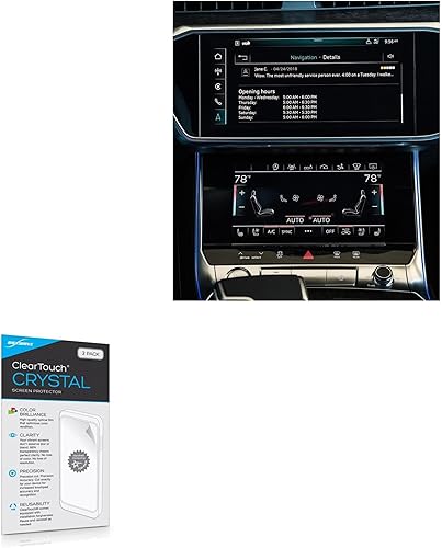BoxWave Protector de pantalla compatible con la pantalla Audi 2023 A7 (10.1 pulgadas), ClearTouch Crystal (paquete de 2), película HD, protege de